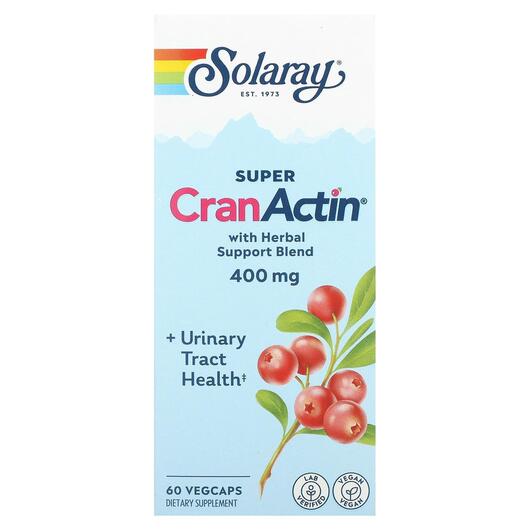 Основне фото товара Super CranActin with Herbal Support Blend 400 mg, Трави, 60 капсу