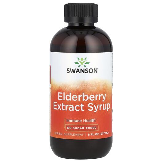 Основне фото товара Swanson, Elderberry Extract Syrup, Сироп з Бузини, 237 мл
