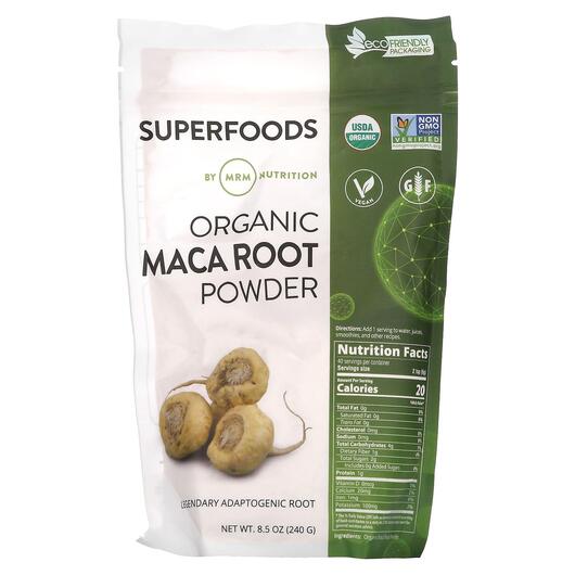 Основне фото товара MRM, Raw Organic Maca, Мака в порошку, 240 г