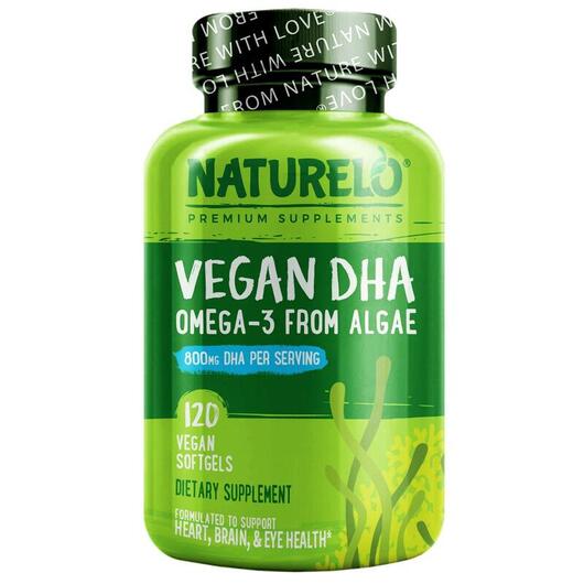 Основне фото товара Vegan DHA Omega-3 from Algae 800 mg, Омега 3, 120 капсул