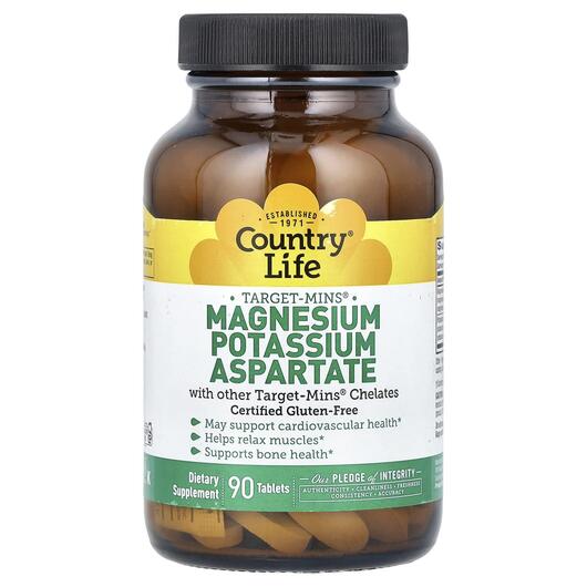 Основне фото товара Target-Mins Magnesium Potassium Aspartate, Мінеральні добавки, 90