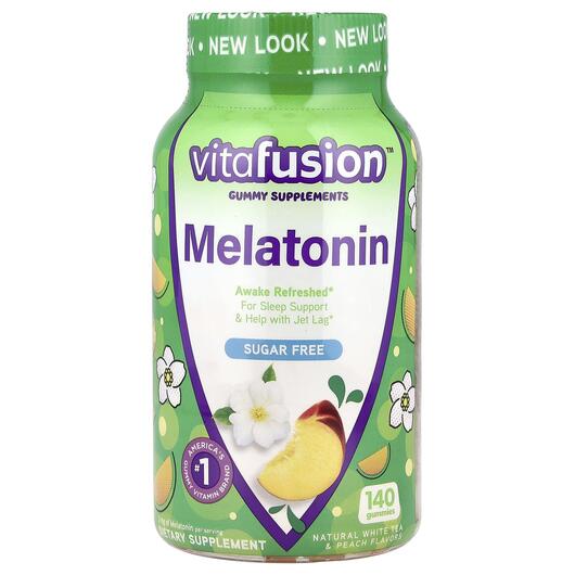 Основне фото товара Melatonin Natural White Tea & Peach Sugar, Мелатонін, 140 таб
