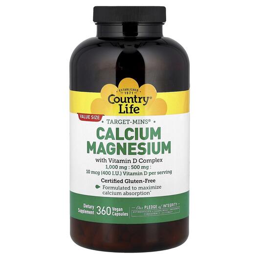 Основне фото товара Calcium Magnesium with Vitamin D Complex, Кальцій Магній, 360 кап