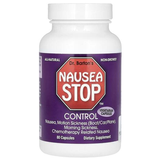 Основне фото товара Dr. Barton's, Nausea Stop Control, Підтримка Нудоти, 80 капс