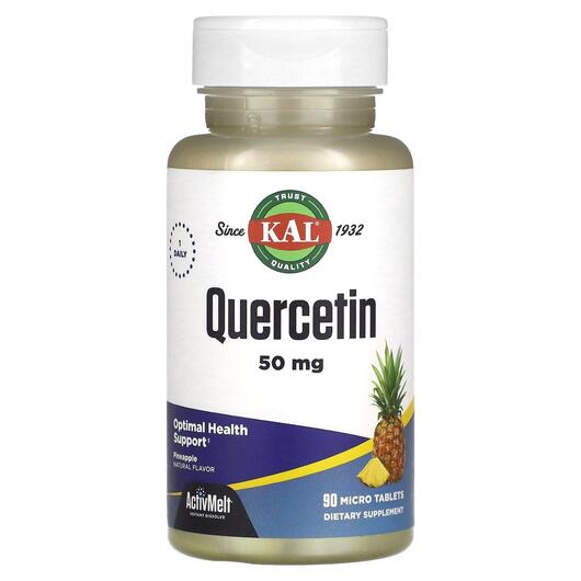 Основне фото товара KAL, Quercetin Pineapple 50 mg, Кверцетин, 90 таблеток