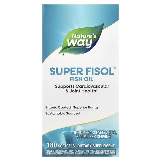 Основне фото товара Super Fisol Fish Oil Enteric, Риб'ячий жир Super Fisol, 180 