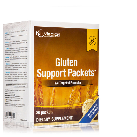 Основне фото товара NuMedica, Gluten Support Packets, Ферменти, 30 шт