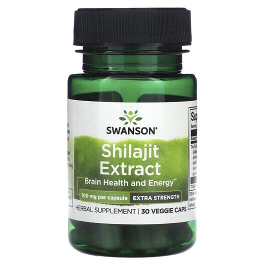 Основне фото товара Swanson, Shilajit Extract 100 mg, Шилайт, 30 капсул