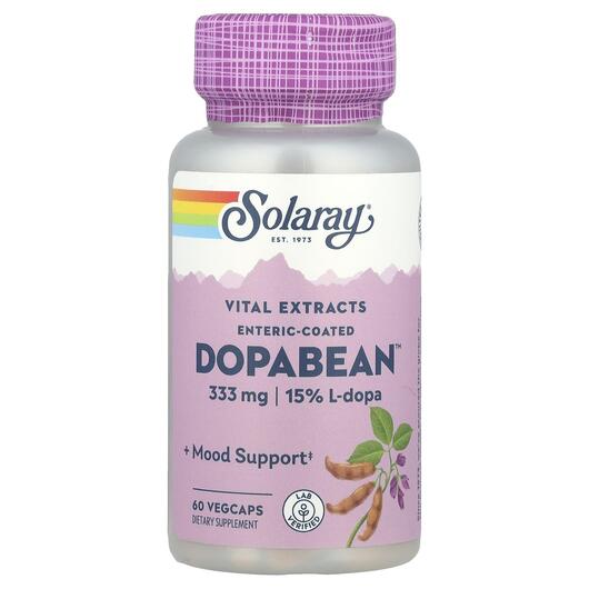 Основне фото товара Solaray, DopaBean Mucuna Pruriens, Допа, 60 капсул