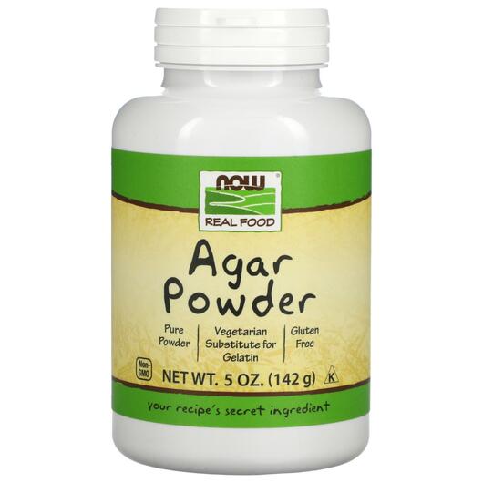 Основне фото товара NOW, Agar Powder, Агар в порошку, 142 г