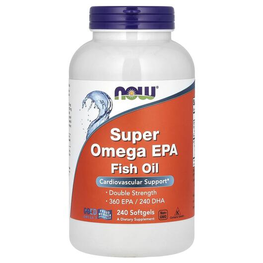 Основне фото товара Super Omega EPA Molecularly Distilled, Супер Омега ЭПК, 240 капсу