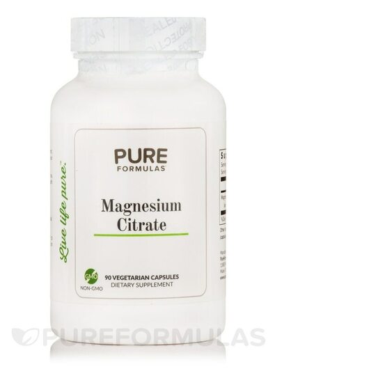 Основне фото товара PureFormulas, Magnesium Citrate, Магній, 90 капсул