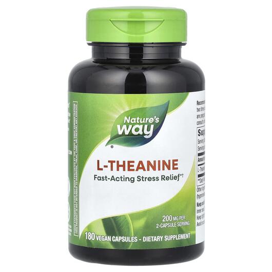 Основне фото товара Nature's Way, L-Theanine 180 Veg, L-Теанін, 180 капсул