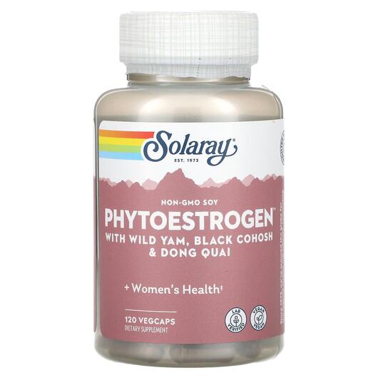 Основне фото товара Solaray, Phytoestrogen, Підтримка естрогену, 120 капсул