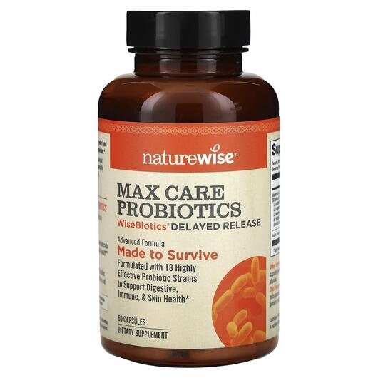 Основне фото товара Max Care Probiotics WiseBiotics Delayed Release, Пробіотики, 60 к