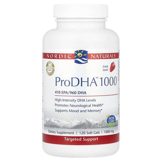 Основне фото товара ProDHA 1000, Про ДГК 1000 мг Полуниця, 120 капсул
