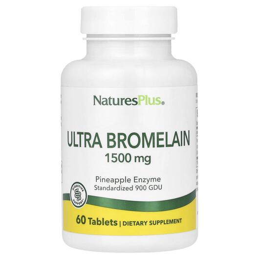 Основне фото товара Bromelain Supplement 1500 Ultra Maximum Potency, Бромелайн, 60 та