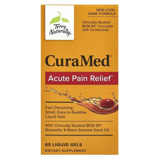 Основне фото товара Terry Naturally, CuraMed Acute Pain Relief, Куркумін, 60 капсул