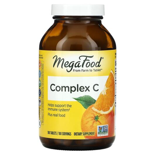 Основне фото товара MegaFood, Complex C, Комплекс з вітаміном C, 180 таблеток