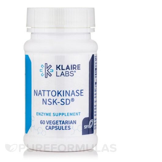 Основне фото товара Klaire Labs, Nattokinase NSK-SD, Наттокіназа, 60 капсул