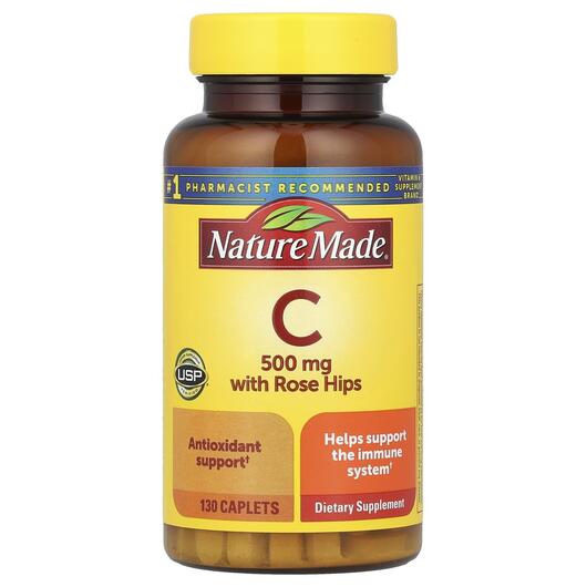 Основне фото товара Vitamin C with Rose Hips 500 mg, Вітамін C, 130 таблеток