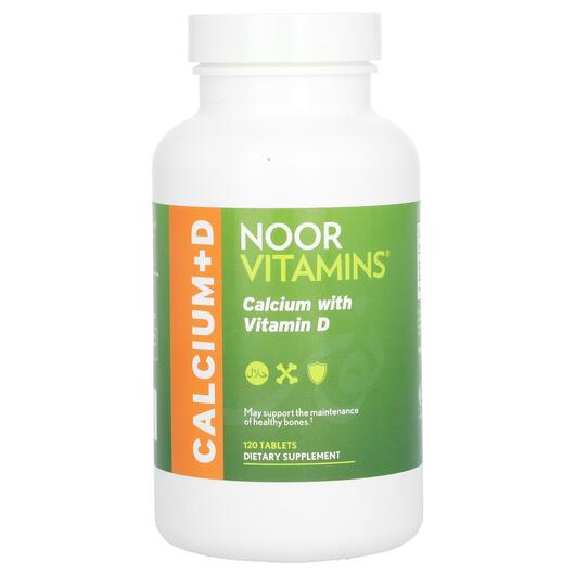Основне фото товара Noor Vitamins, Calcium with Vitamin D, Кальцій, 120 таблеток