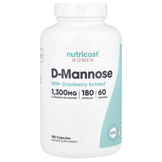 Основне фото товара Women D-Mannose with Cranberry Extract, Д-манноза, 180 капсул