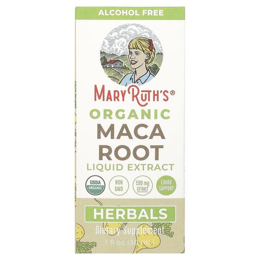 Основне фото товара Organic Maca Root Liquid Extract Alcohol Free 590 mg, Мака, 30 мл
