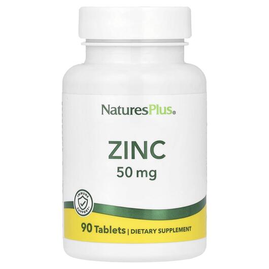 Основне фото товара Natures Plus, Zinc 50 mg 90, Цинк 50 мг, 90 таблеток