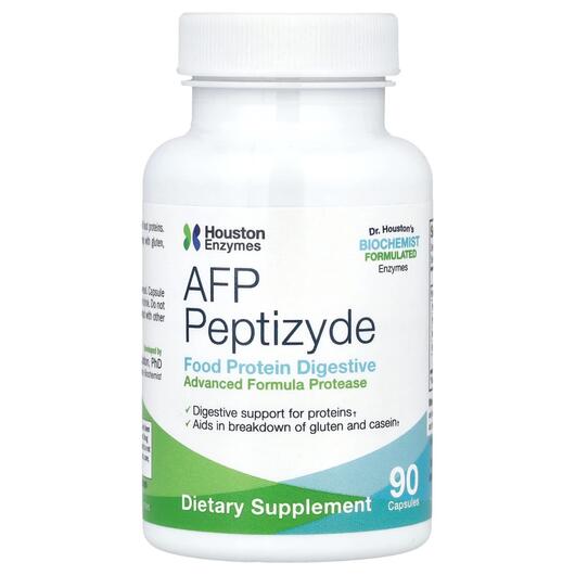 Основне фото товара Houston Enzymes, AFP Peptizyde, Протеаза формула, 90 капсул