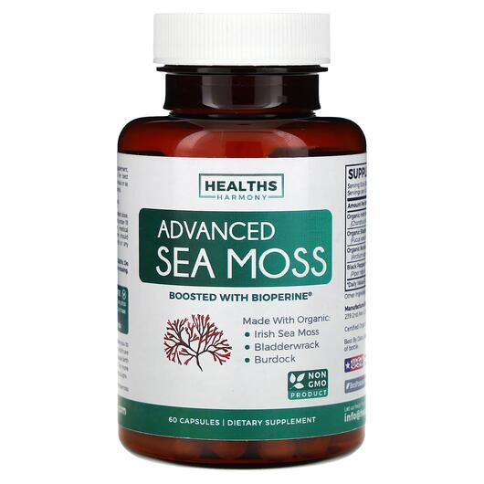 Основне фото товара Advanced Sea Moss, Ірландський морський мох, 60 капсул