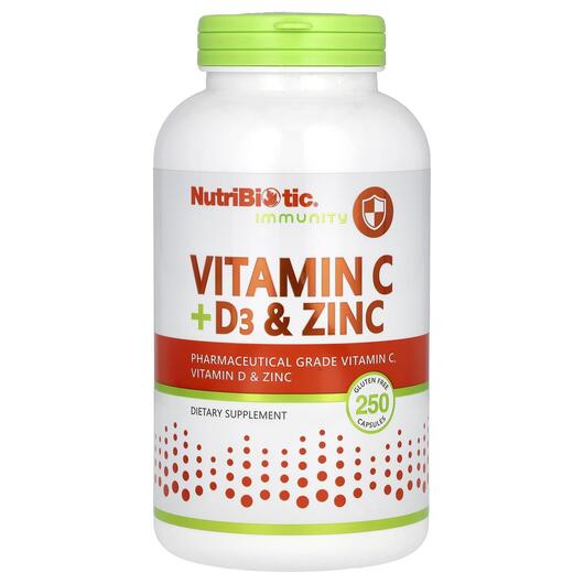 Основне фото товара Vitamin C + D3 & Zinc, Вітамін C + D3 і цинк, 250 капсул