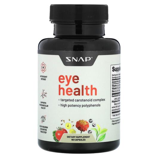 Основне фото товара Snap Supplements, Eye Health, Підтримка здоров'я зору, 60 ка