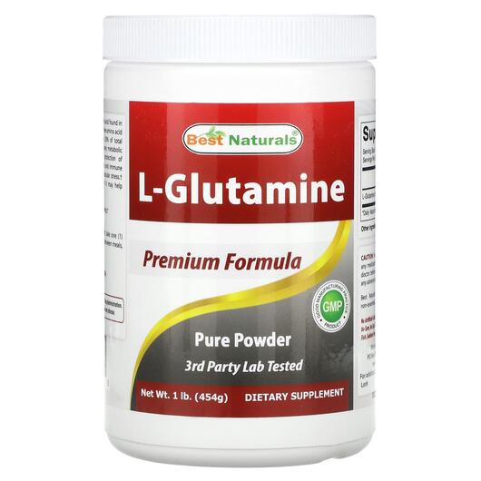 Основне фото товара Best Naturals, L-Glutamine, L-Глутамін, 454 г