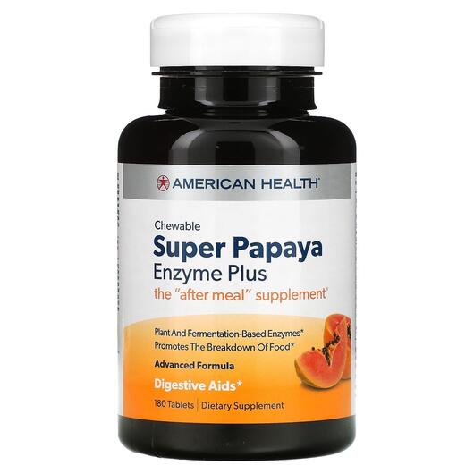 Основне фото товара Super Papaya Enzyme Plus, Супер Ферменти Папайї, 180 капсул