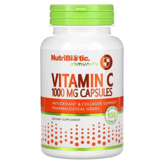 Основне фото товара Immunity Vitamin C 1000 mg, Вітамін C, 100 Gluten Free Capsules