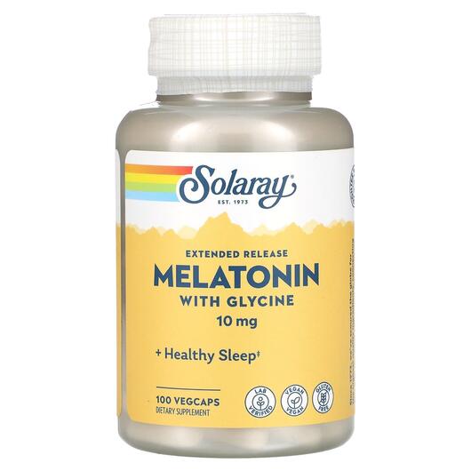 Основне фото товара Extended Release Melatonin With Glycine 10 mg, Мелатонін, 100 кап