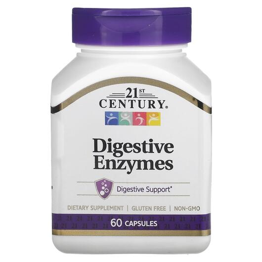 Основне фото товара 21st Century, Digestive Enzymes, Травні ферменти, 60 капсул