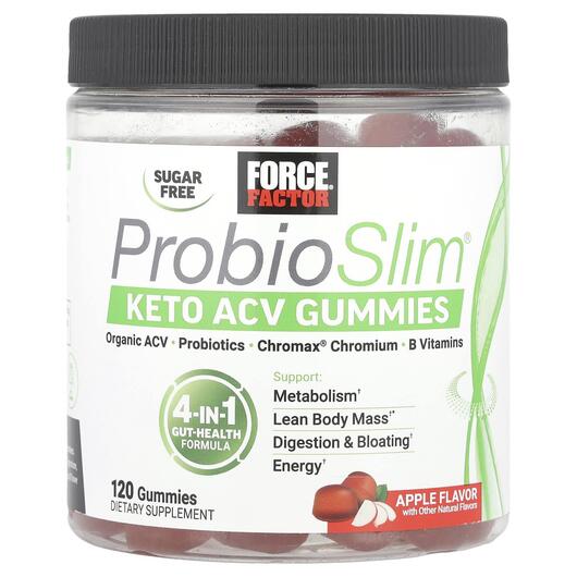 Основне фото товара ProbioSlim Apple Cider Vinegar Gummies, Оцет, 120 таблеток
