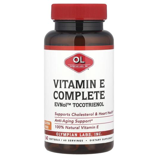 Основне фото товара Olympian Labs, Vitamin E Complete, Токотрієноли, 60 капсул