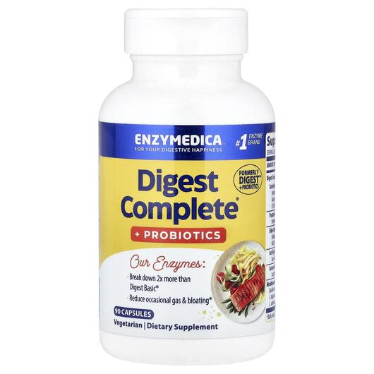 Основне фото товара Digest + Probiotics, Ферменти з Пробіотиками, 90 капсул