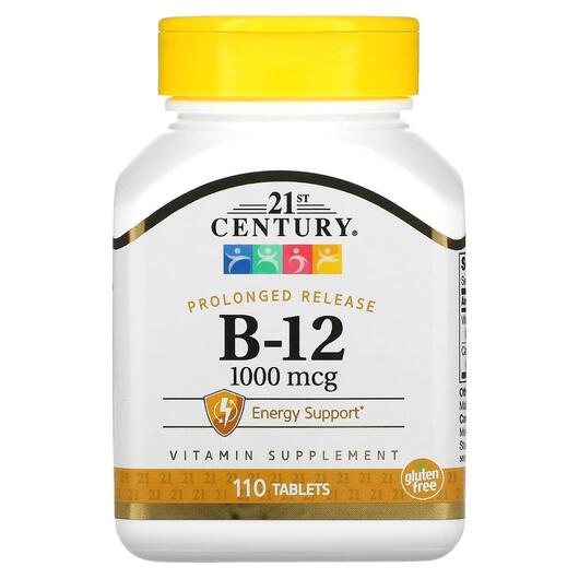 Основне фото товара 21st Century, B-12 1000 mcg, Вітамін B12 1000 мкг, 110 таблеток