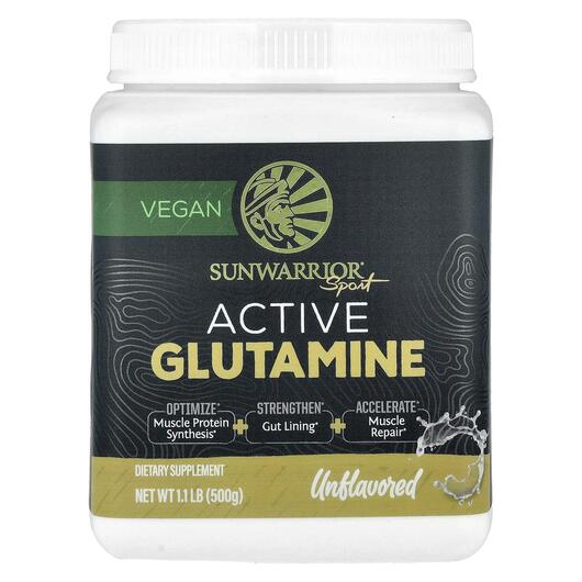 Основне фото товара Sunwarrior, Sport Active Glutamine Unflavored, L-Глутамін, 500 г