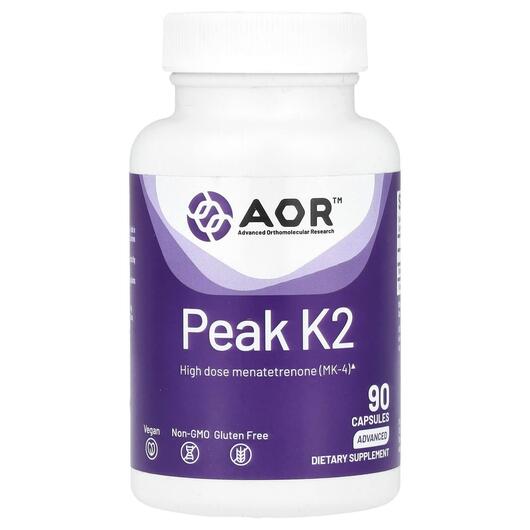 Основне фото товара AOR, Peak K2, Менатетренон K2, 90 капсул
