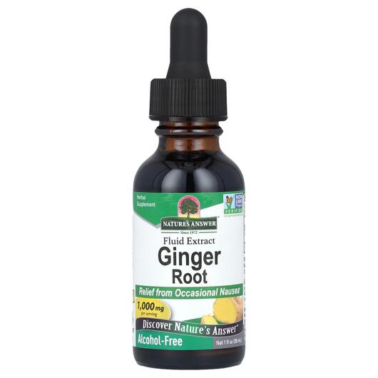 Основне фото товара Ginger Alcohol-Free 1000 mg, Корінь Імбиру, 30 мл