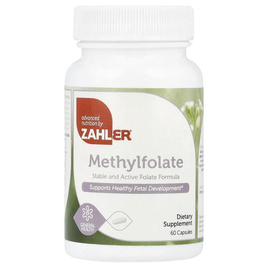 Основне фото товара Zahler, Methyl Folate 60, Метілфолат, 60 капсул