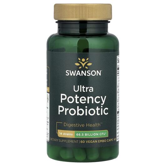 Основне фото товара Ultra Potency Probiotic 66.5 Billion, Пробіотики, 60 Veggie EMBO 