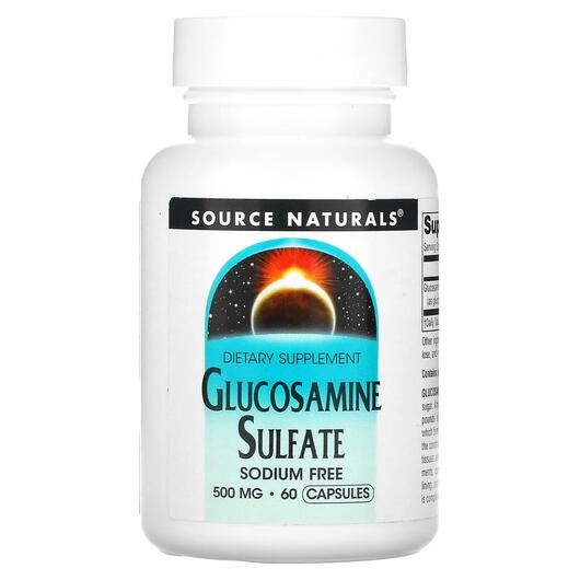 Основне фото товара Glucosamine Sulfate 500 mg 60, Глюкозамін сульфат 500 мг, 60 капс