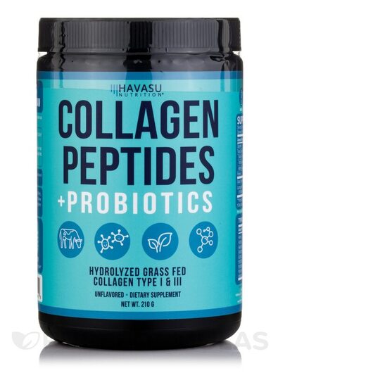 Основне фото товара Collagen Peptides + Probiotics Powder Unflavored, Колаген, 210 г