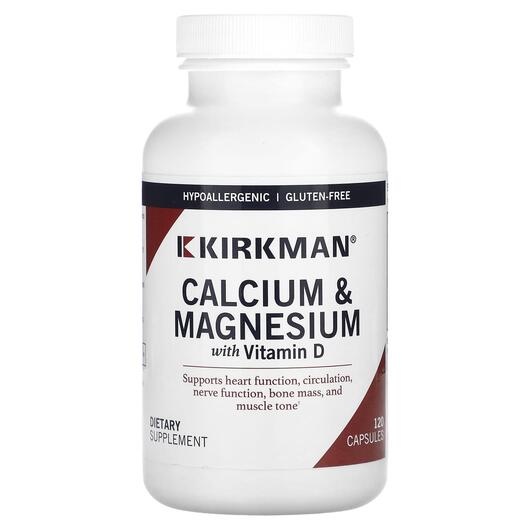 Основне фото товара Calcium & Magnesium with Vitamin D, Вітамін D, 120 капсул